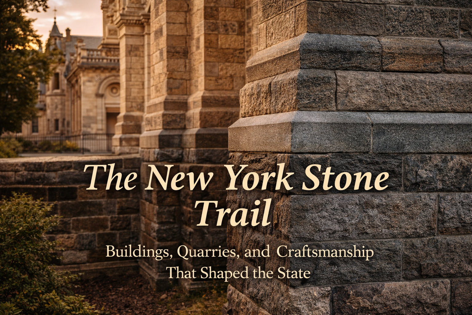 New York State Stone Trail - Stone Buildings, Quarries, and Craftsmanship