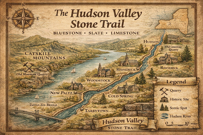 The Hudson Valley Stone Trail: Bluestone, Slate, and the Architecture of a Region